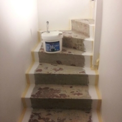 renovering og maling af trappe